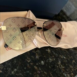 Louis Vuitton Gold Aviator Sunglasses